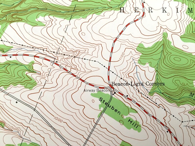 Antique Ilion New York 1943 US Geological Survey Topographic Etsy