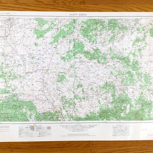 Antike Saint Johns, New Mexico 1954 US Geologische Untersuchung topographische Karte - Springerville, Sitgreaves, Fort Apachen, Zuni Reservat, Cibola