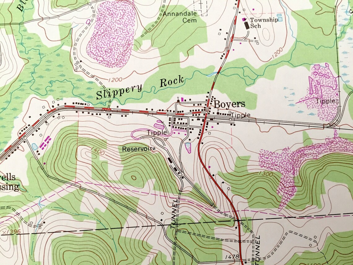 Antique West Sunbury Pennsylvania 1963 US Geological Survey Etsy