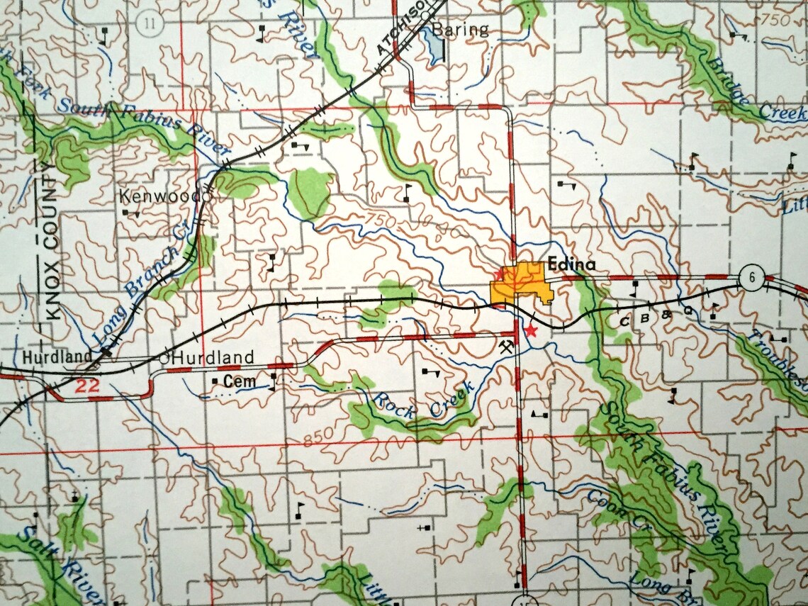 Antique Centerville Iowa 1958 US Geological Survey Etsy