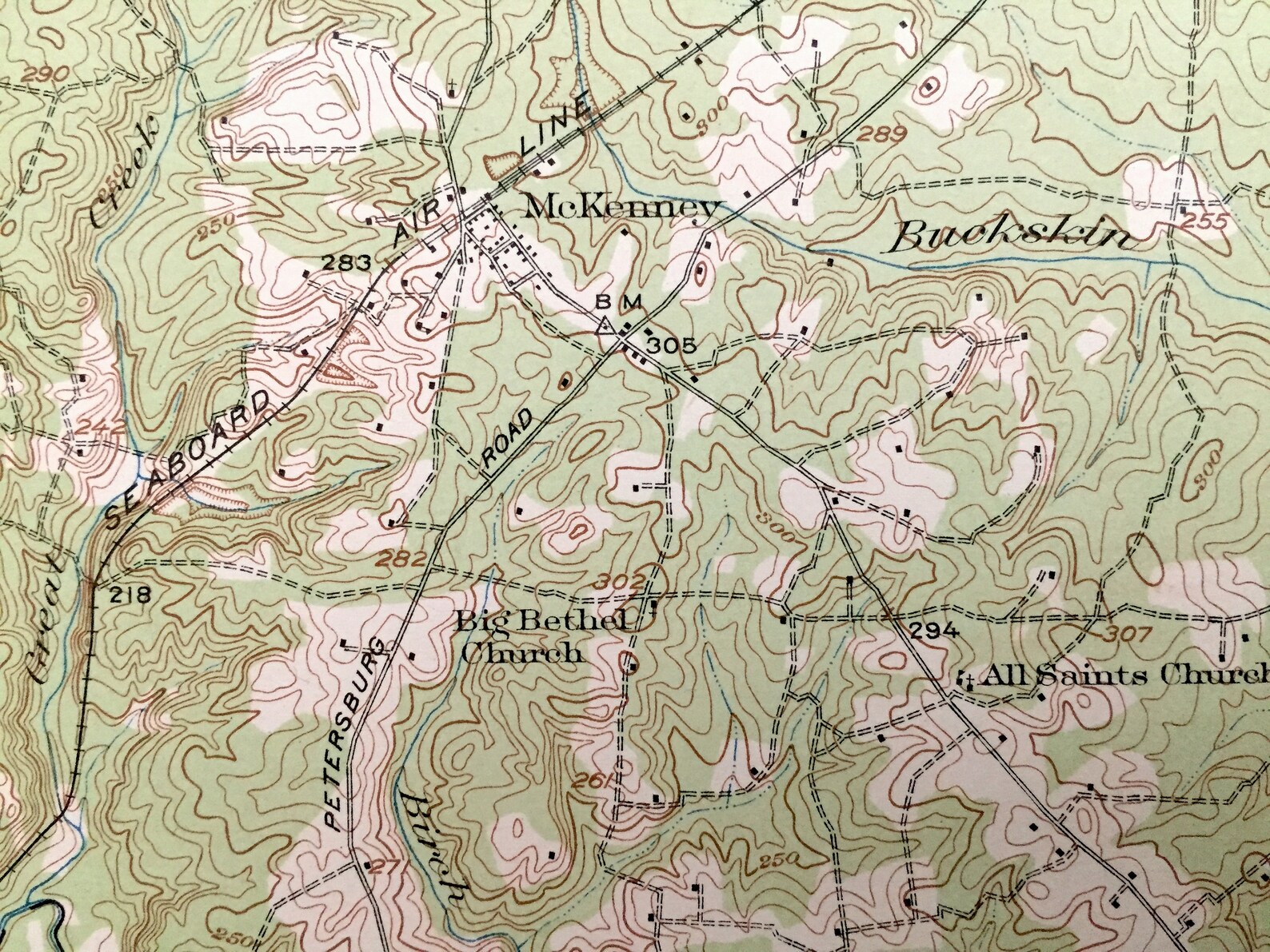 Antique Mckenney Virginia 1921 US Geological Survey Etsy