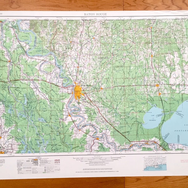 Donaldsonville Louisiana Map Etsy