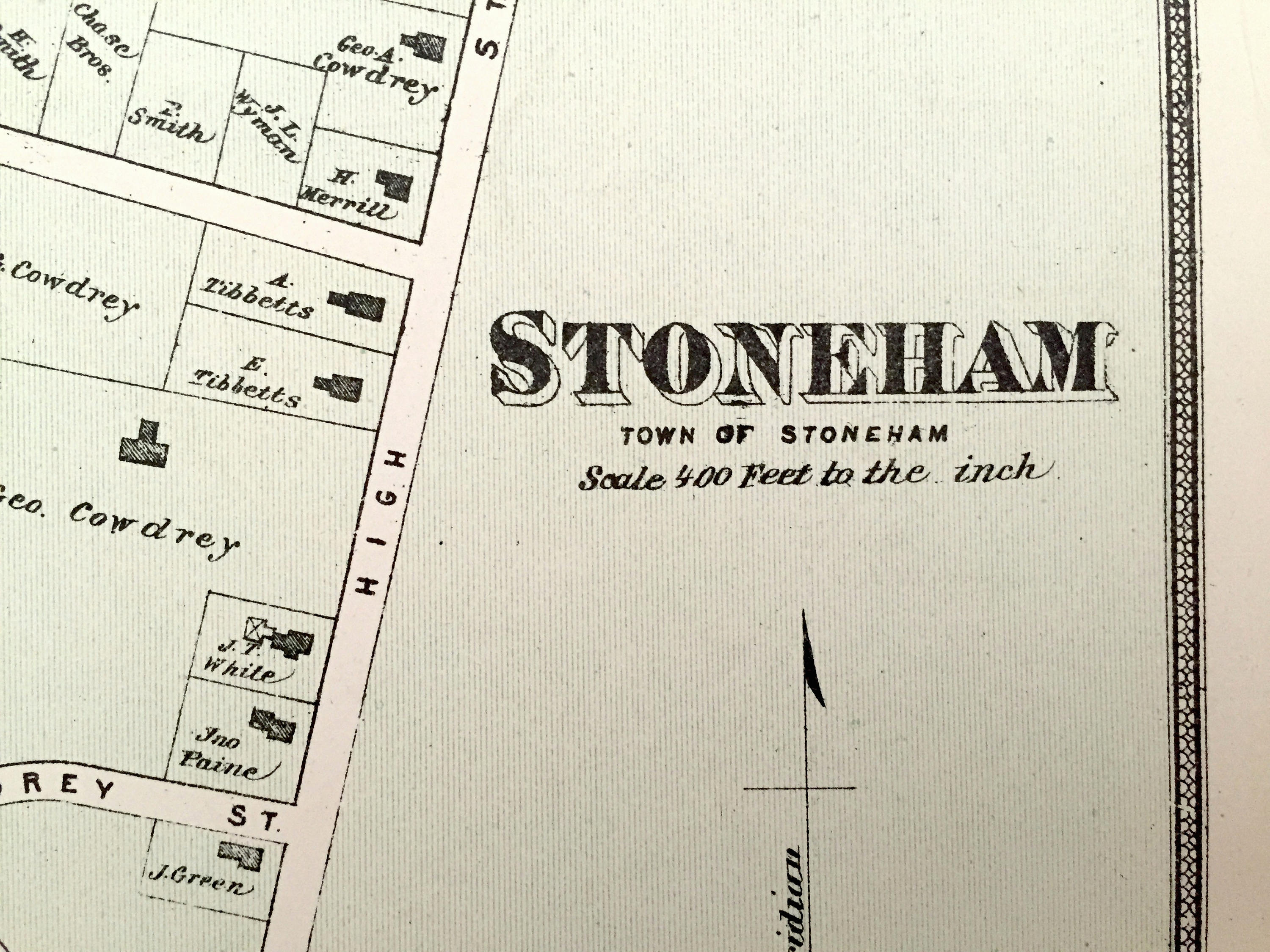 Antique 1875 Stoneham Massachusetts Carte de J.B. Beers Atlas Etsy