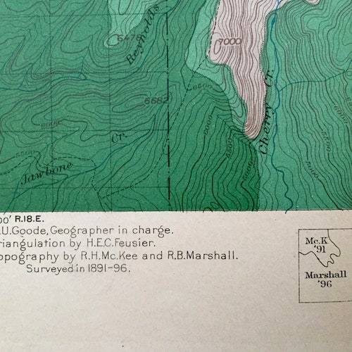 Antique Yosemite National Park, California 1891 US Geological Survey shops Topographic Map – Stanislaus, Mono, Sierra Nevadas, Alpine, Tuolumne CA