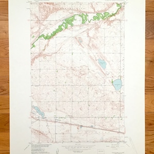 Antike Voltaire, North Dakota 1948 US Geological Survey Topographische Karte – McHenry County, Hendrickson, Libanon, Braun, Lake Hester, ND