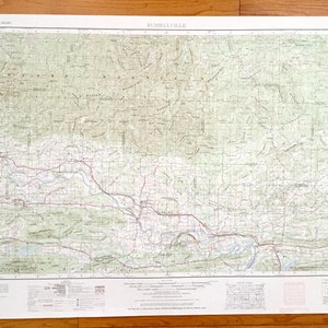 Antike Russellville, Arkansas 1977 US Geologische Übersicht Topographische Karte - Morrilton, Conway, Dardanelle, Booneville, Paris, Ozark Atkins AR
