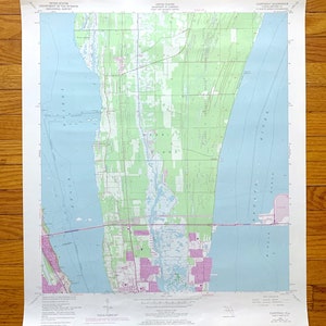 Antique Courtenay, Florida 1949 US Geological Survey topografische kaart - Brevard County, Audubon, Indianola, City Point, Cocoa, Indian River