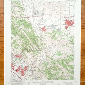 Antike Livermore, Kalifornien 1961 US Geological Survey topographische Karte – Fremont, Pleasanton, Dougherty, Dublin, San Ramon, Newark, Eberly