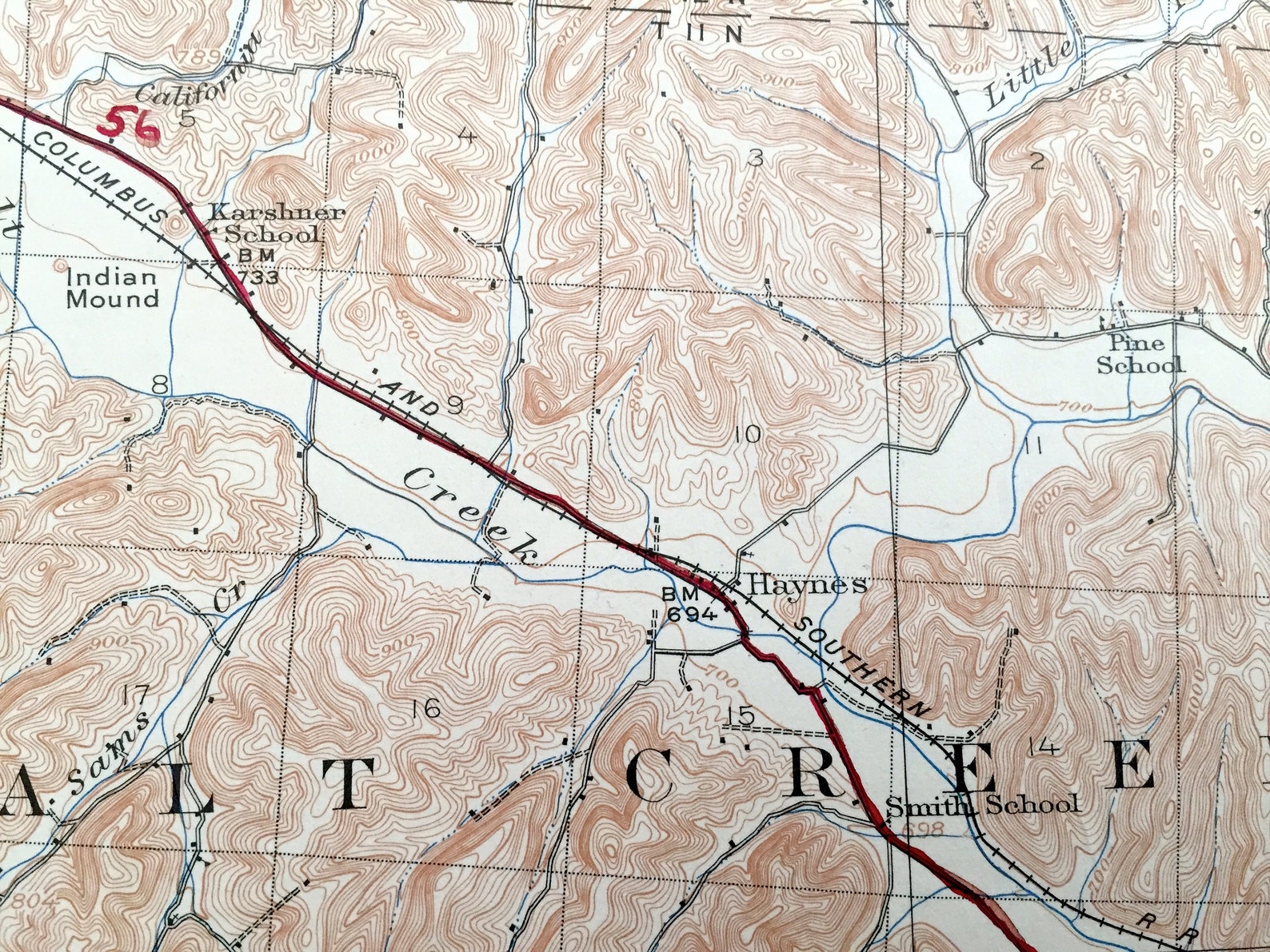 Antique Laurelville Ohio 1912 US Geological Survey Etsy