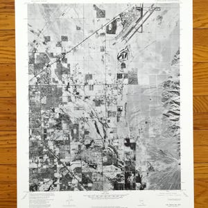 Antike Orthophotos Karte von Las Vegas, Nevada im Nordosten der USA von 1973 – Clark County, Frenchman Mountain, Nellis Air Force Base, Nevada