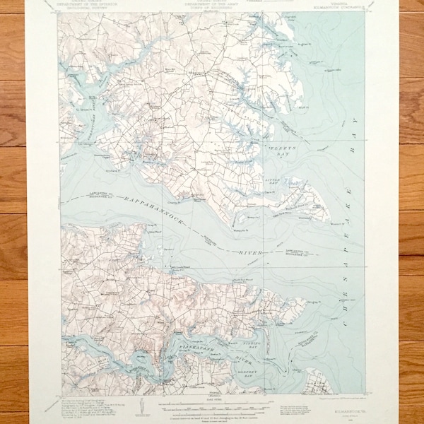 Map of Deltaville Va Etsy New Zealand