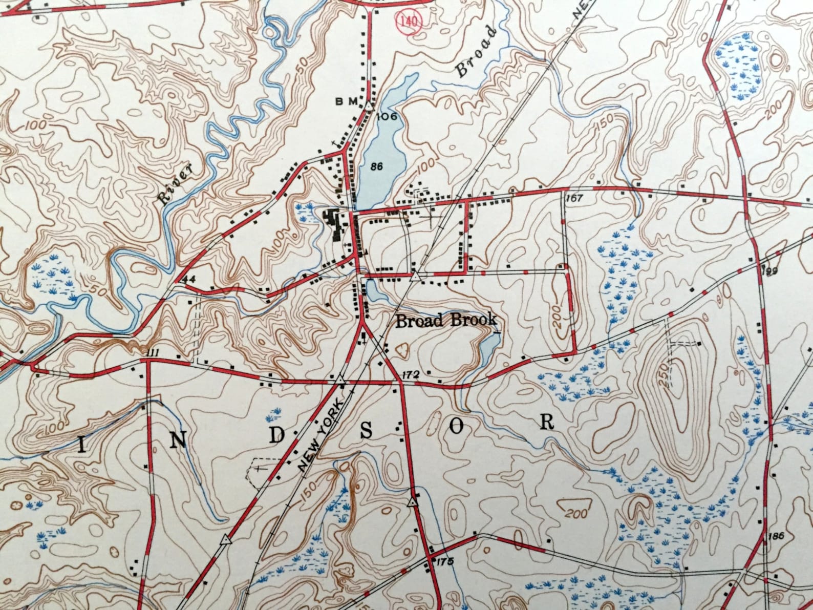 Antique Enfield Connecticut 1944 US Geological Survey Etsy
