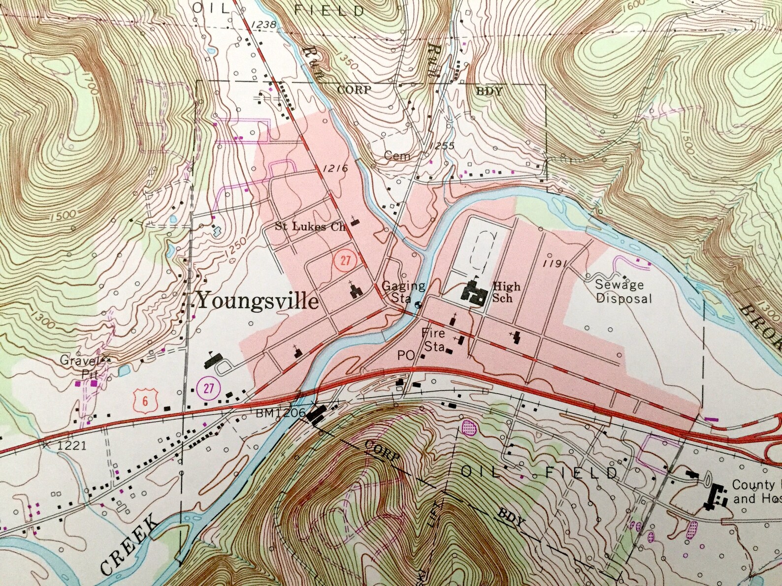 Antique Youngsville Pennsylvania 1969 US Geological Survey Etsy