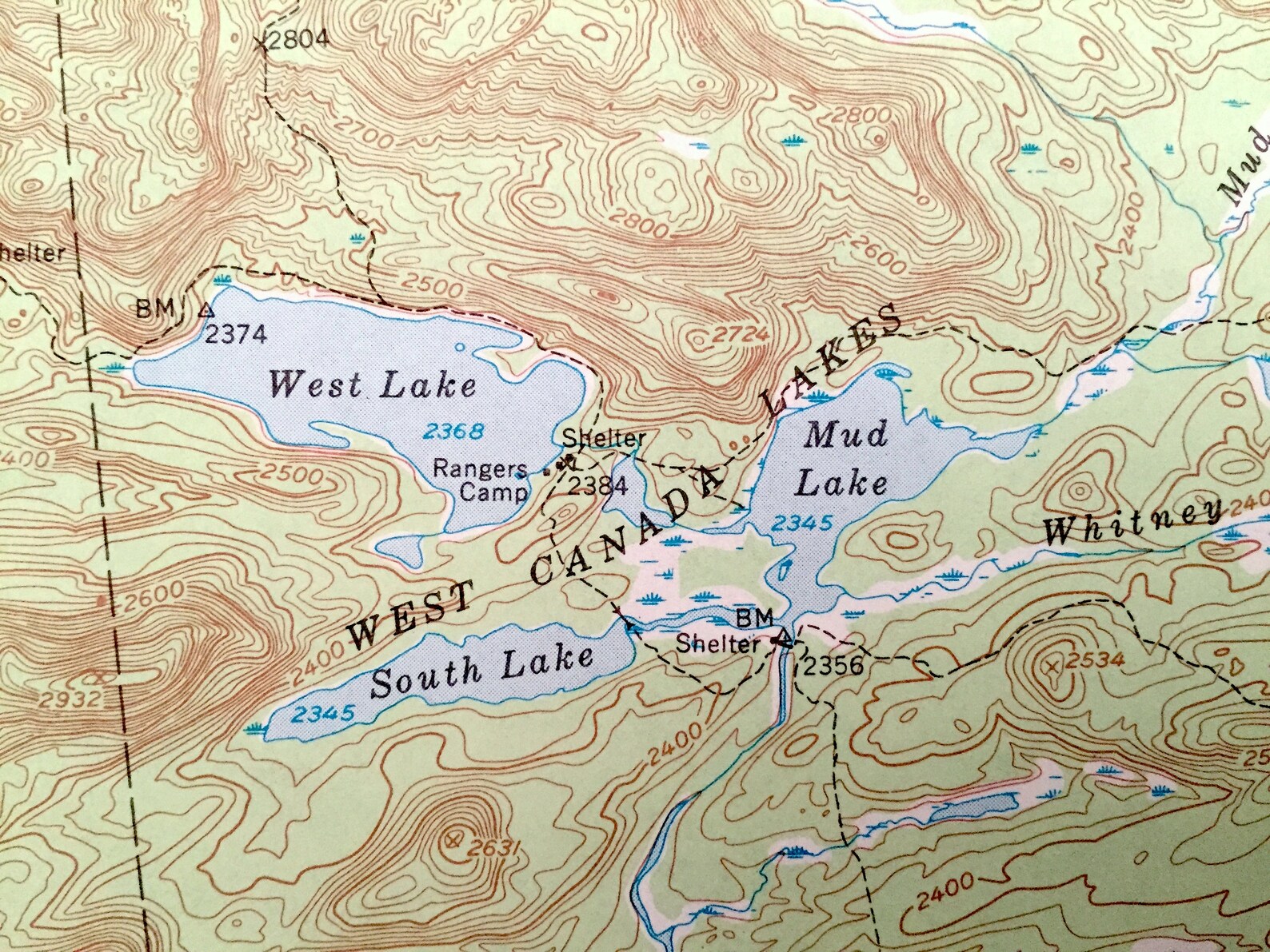 Antique West Canada Lakes New York 1954 US Geological Survey Etsy