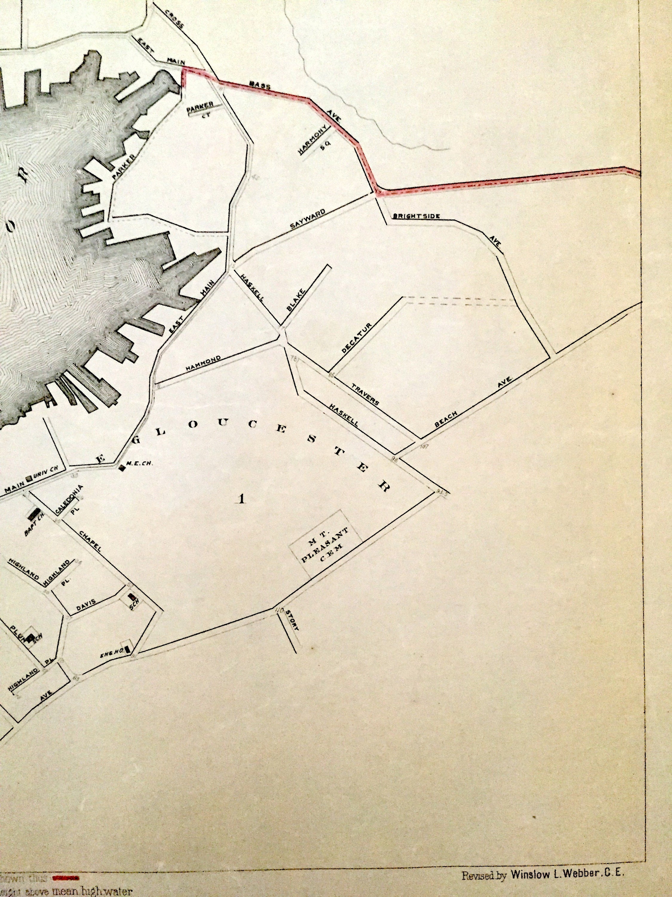 Antique 1891 Gloucester Massachusetts Street Map From Etsy UK