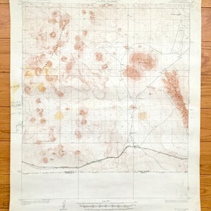 Antique Mt Riley, Nouveau-Mexique 1917 US Geological Survey Carte topographique - Comté de Dona Ana, Monument, Montagnes Potrillo, Mount Riley, Guzman