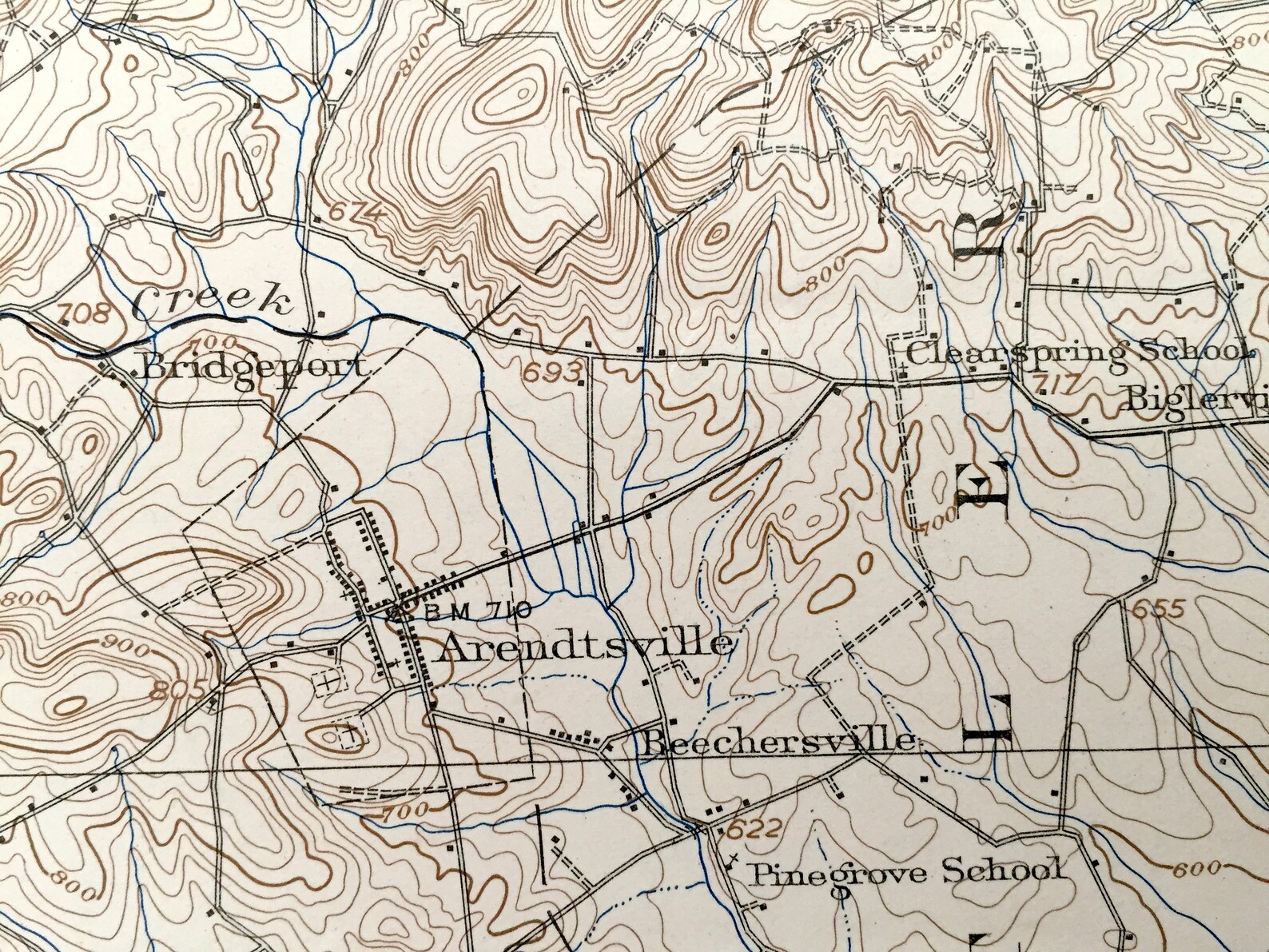 Antique Fairfield Pennsylvania 1909 US Geological Survey Etsy