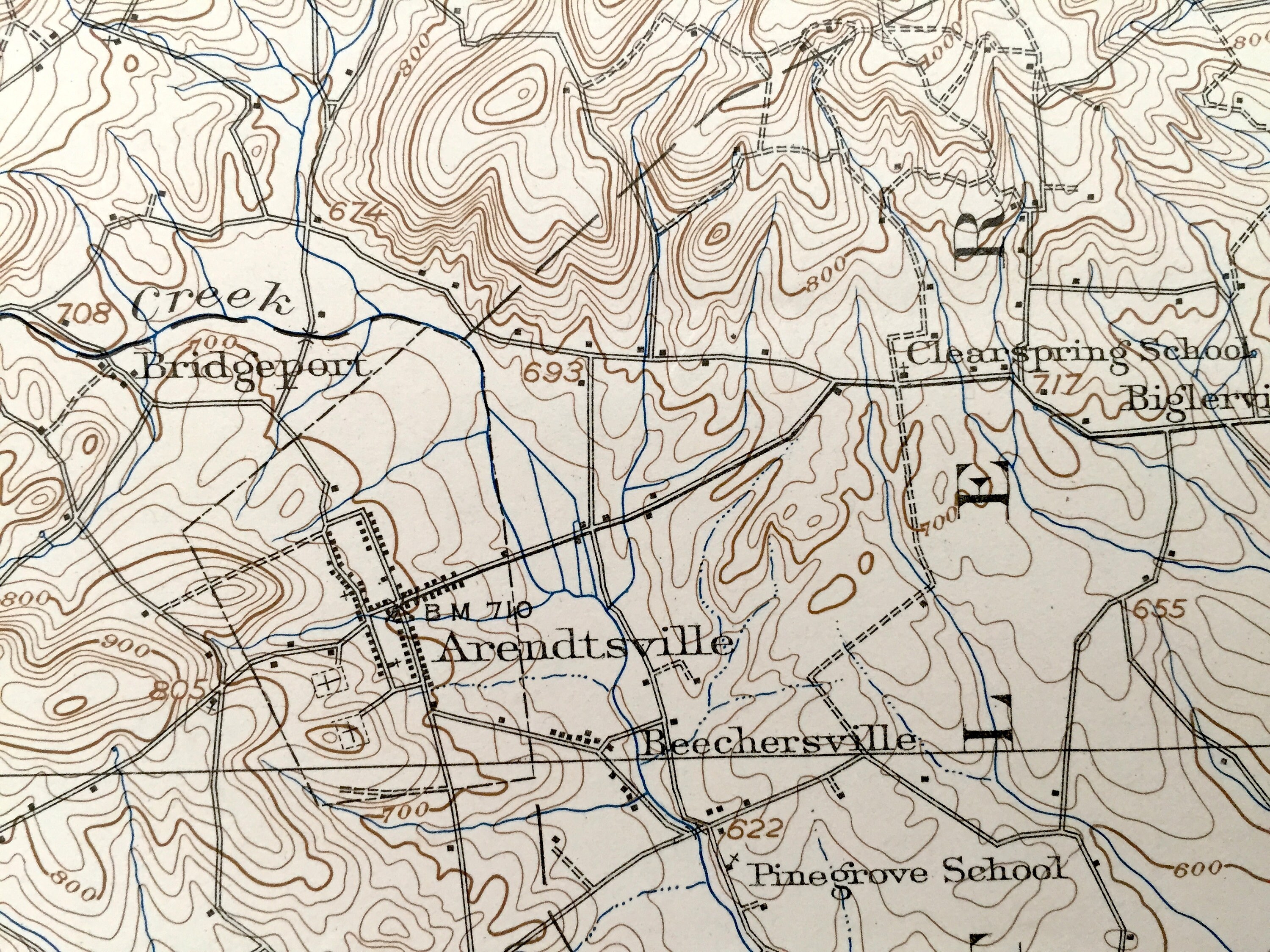 Antique Fairfield Pennsylvania 1909 US Geological Survey Etsy