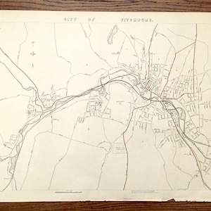 Antik 1891 Fitchburg, Massachusetts Straßenkarte von George H Walker & Co – Worcester County, Nashua River, Cleghorn, Fitchburg State, MA