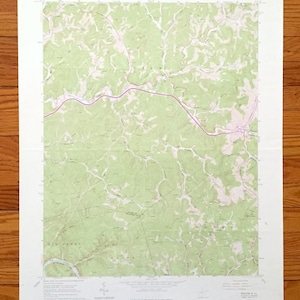 Antique Newton, West Virginia 1966 US Geological Survey Topographic Map Roane, Kanawha, Clay County, Henry, Ovapa, Pigeon, Wallback, WV image 1