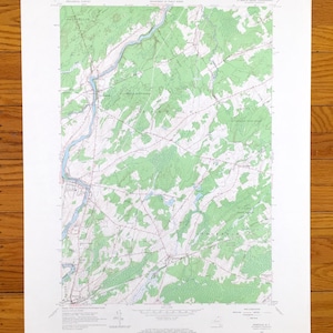 Ancienne carte topographique de Norfolk, New York, 1964 US Geological Survey - comté de St Lawrence, Stockholm, Raymondville, rivière Raquette, État de New York