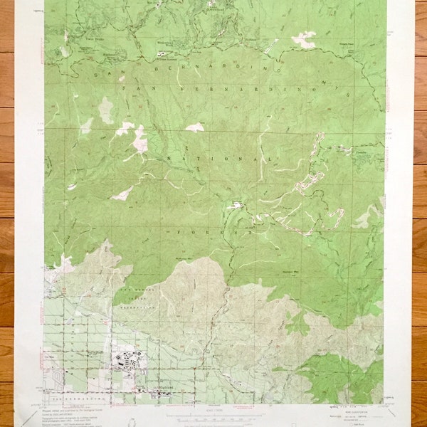 Lake Arrowhead Mountains Map - Etsy