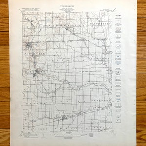 Antique Wayne, Michigan 1905 US Geological Survey Carte topographique – Dearborn, Farmington, Plymouth, Northville, Novi, comté d'Oakland, MI
