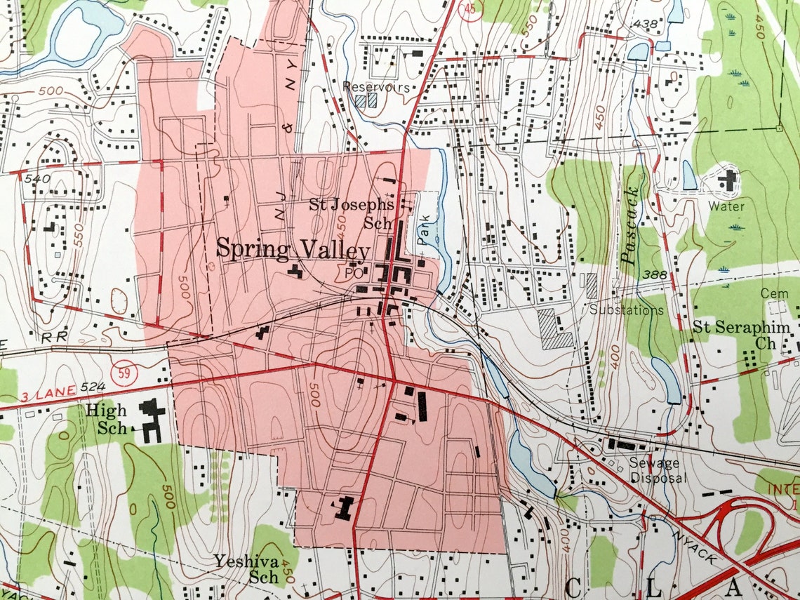 Antique Park Ridge New Jersey 1955 US Geological Survey Etsy