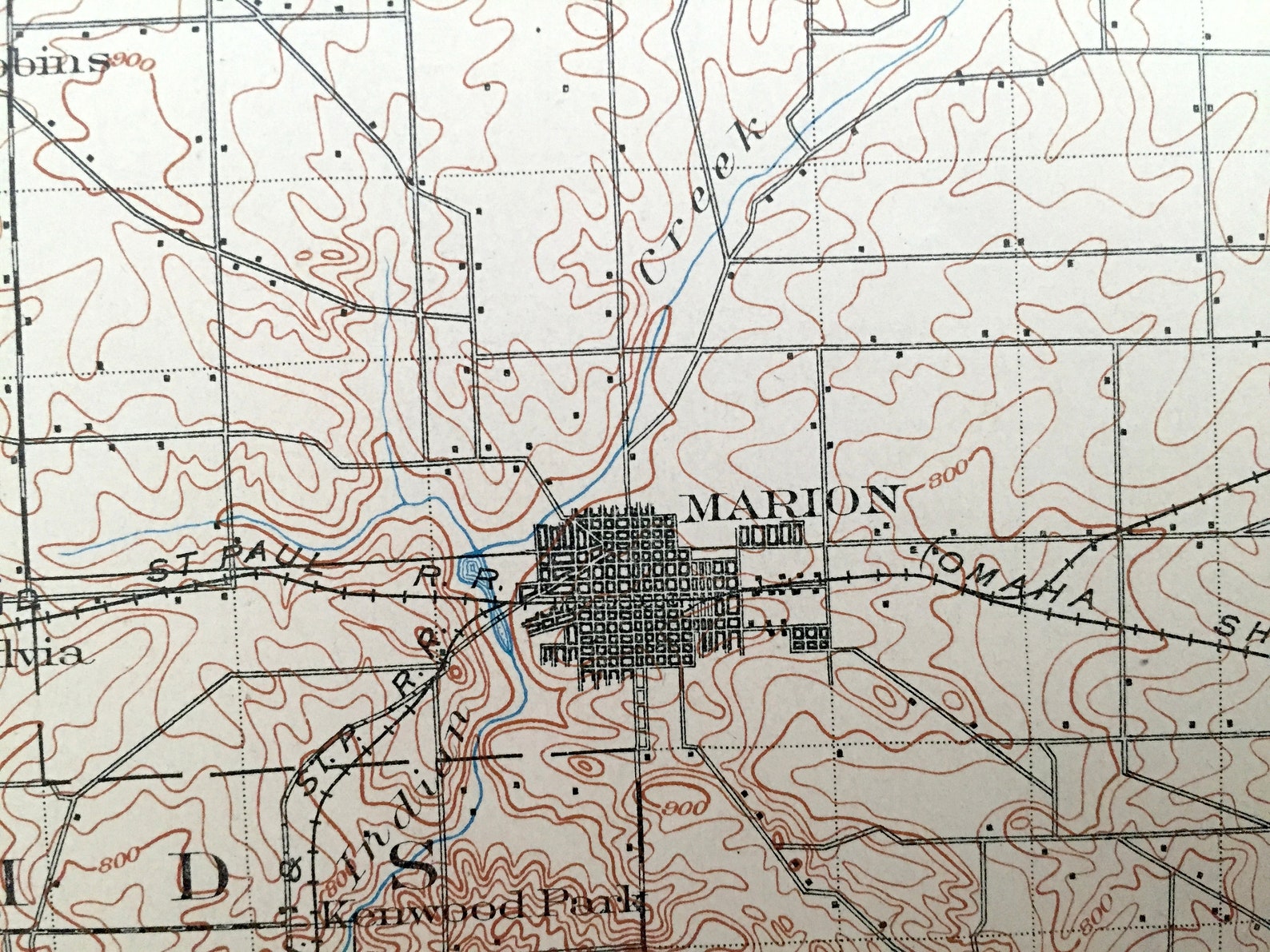 Antique Winthrop Iowa 1903 US Geological Survey Topographic Etsy