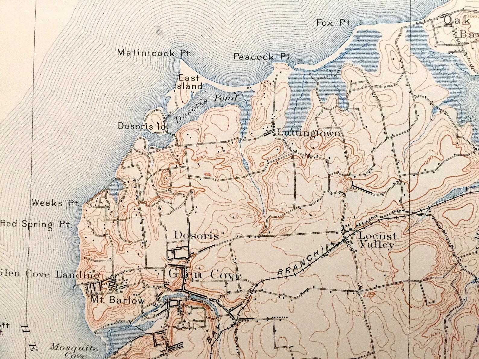 Antique Oyster Bay New York 1900 US Geological Survey Etsy UK