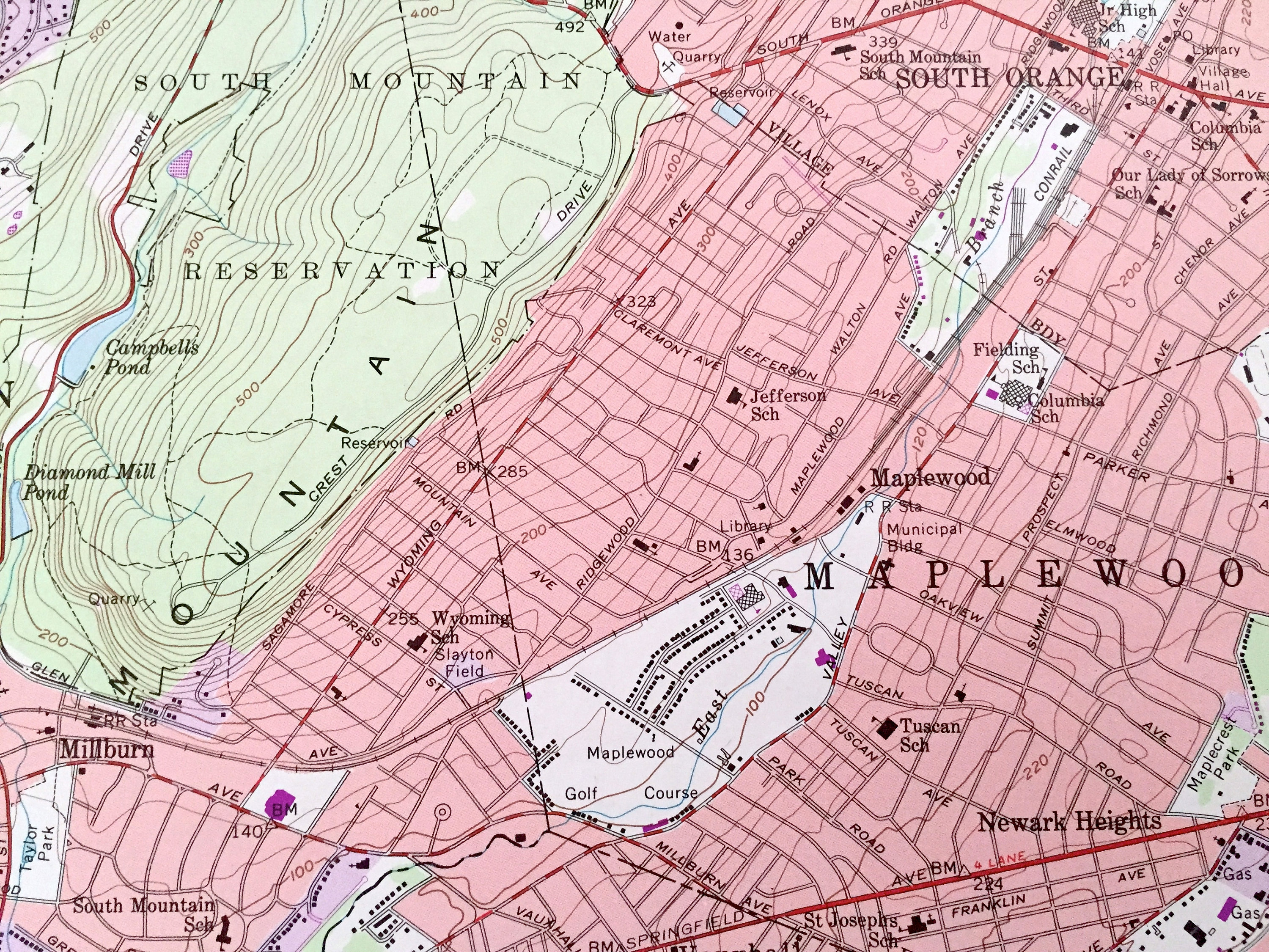 Antique Roselle New Jersey 1955 US Geological Survey Etsy