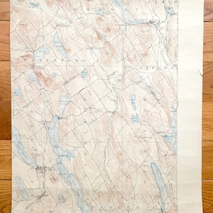 Antique Norway, Maine 1896 US Geological Survey Topographic Map – Long Lake, Waterford, Harrison, Paris, Bridgton, Otisfield, Oxford, ME