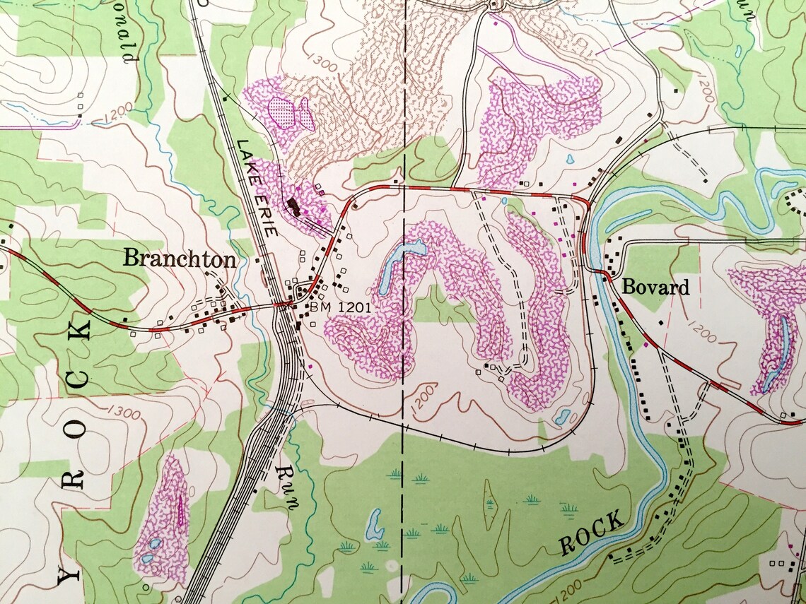 Antique West Sunbury Pennsylvania 1963 US Geological Survey Etsy