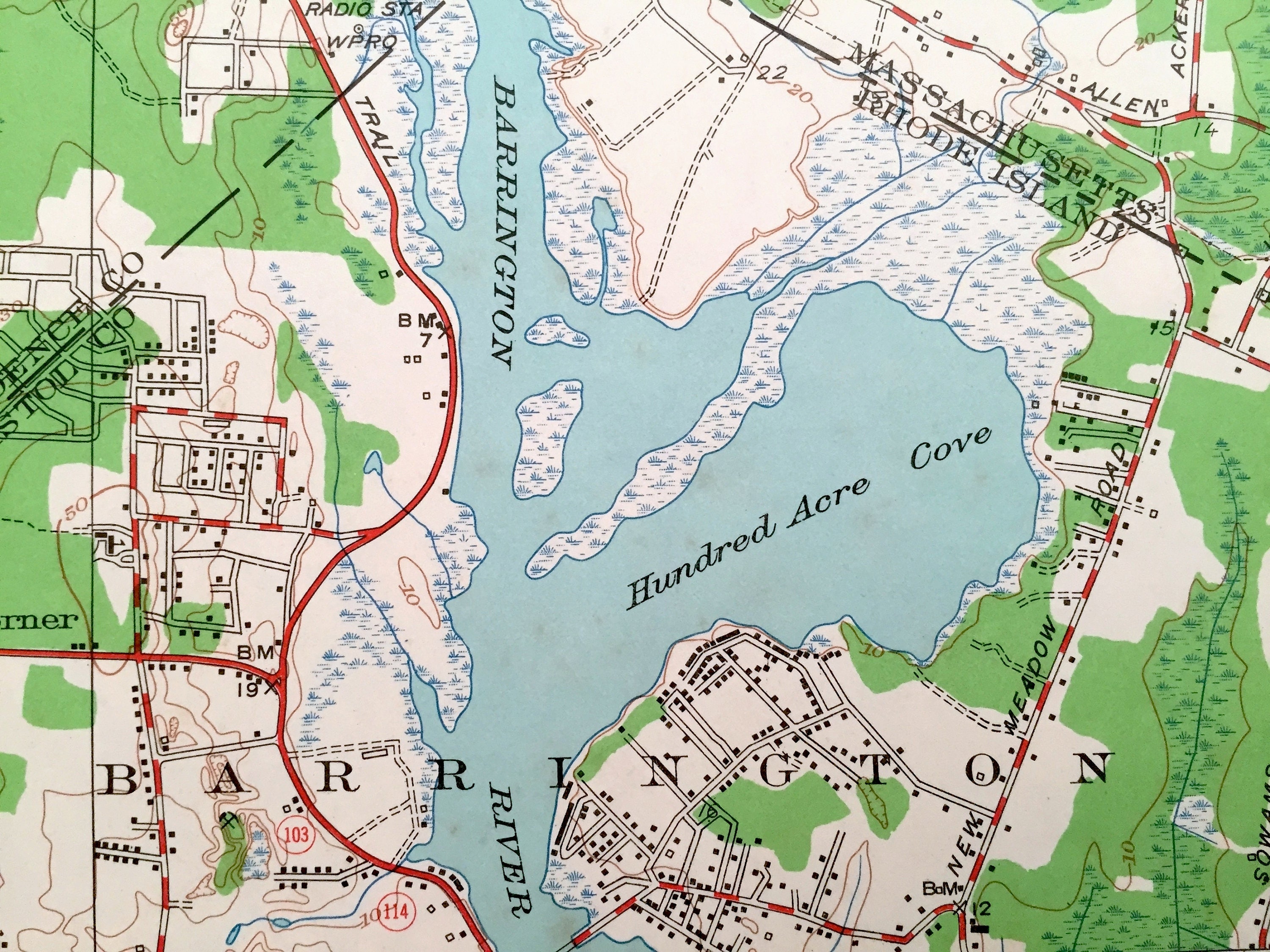 Antique Providence Rhode Island 1949 US Geological Survey Etsy