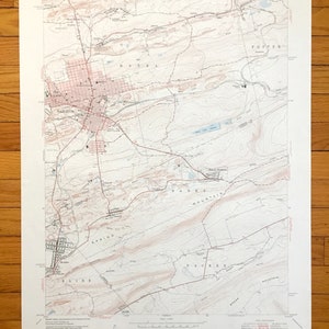 Antique Hazleton, Pennsylvania 1950 US Geological Survey Topographic Map - Luzerne, Carbon, Schuylkill County, Foster, Banks, Packer, PA