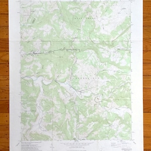 Antike Topographische Karte von Greenville, West Virginia 1971 - Summers, Monroe County, Talcott, Forest Hill, Wolf Creek, WV