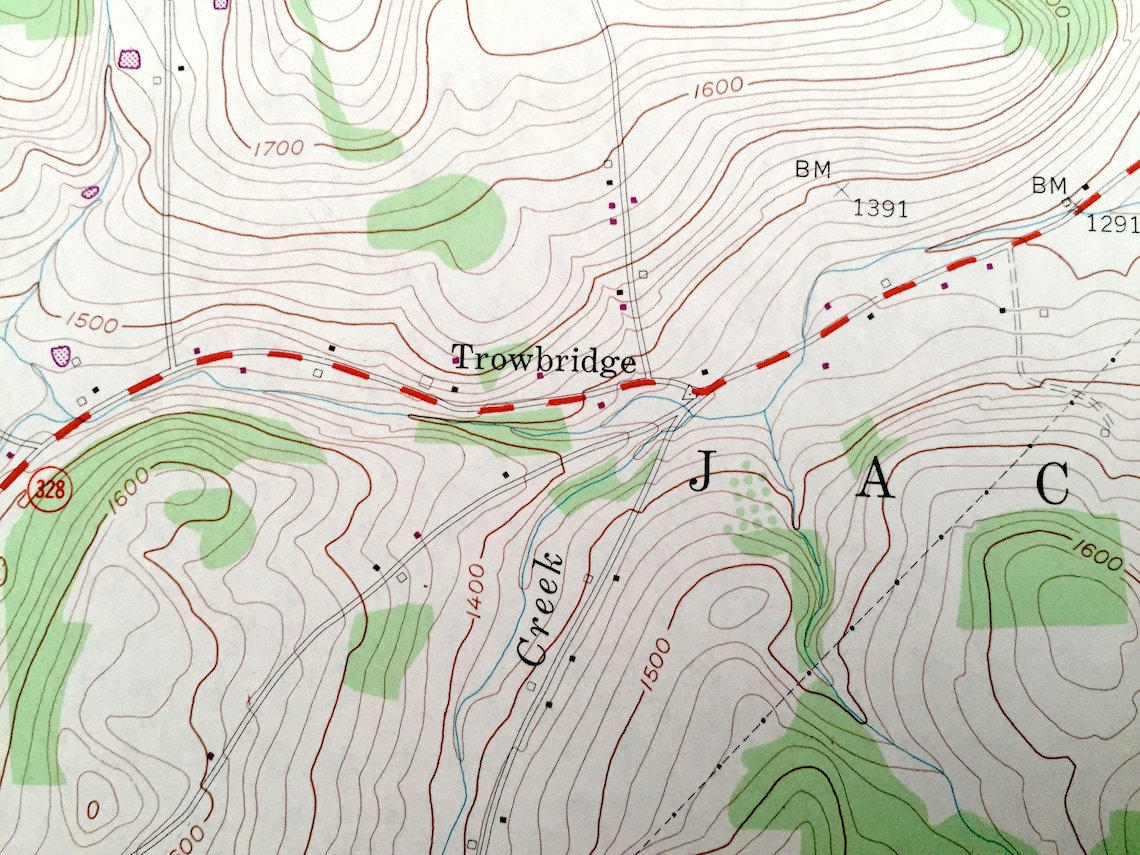 Antique Millerton Pennsylvania 1954 US Geological Survey Etsy