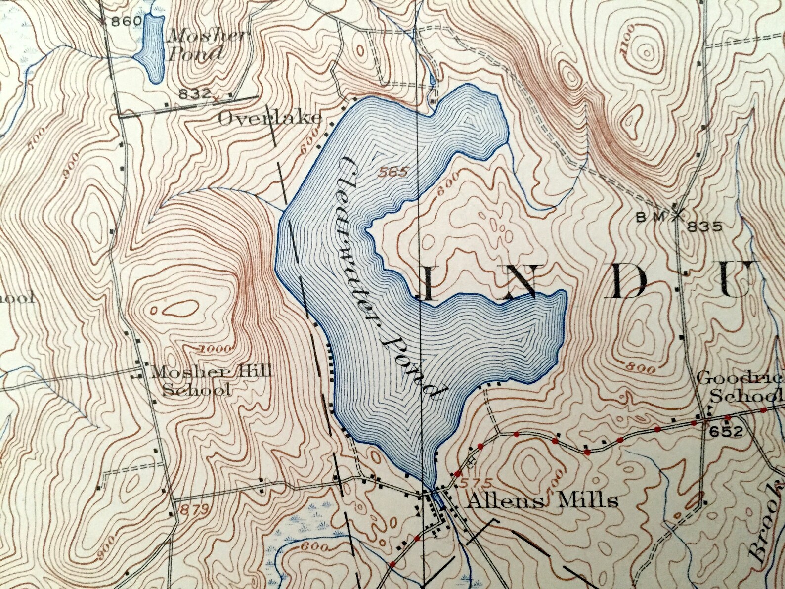 Antique Farmington Maine 1924 US Geological Survey Etsy