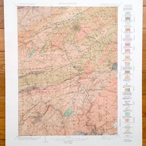 Antike West Chester, Pennsylvania 1931 US Geological Survey Topographische Karte — Kennett Square, Chadds Ford, Goshen & Wilmington, Delaware