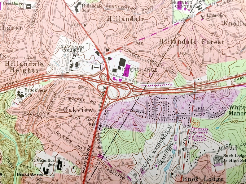Antique Beltsville Maryland 1964 US Geological Survey  Etsy