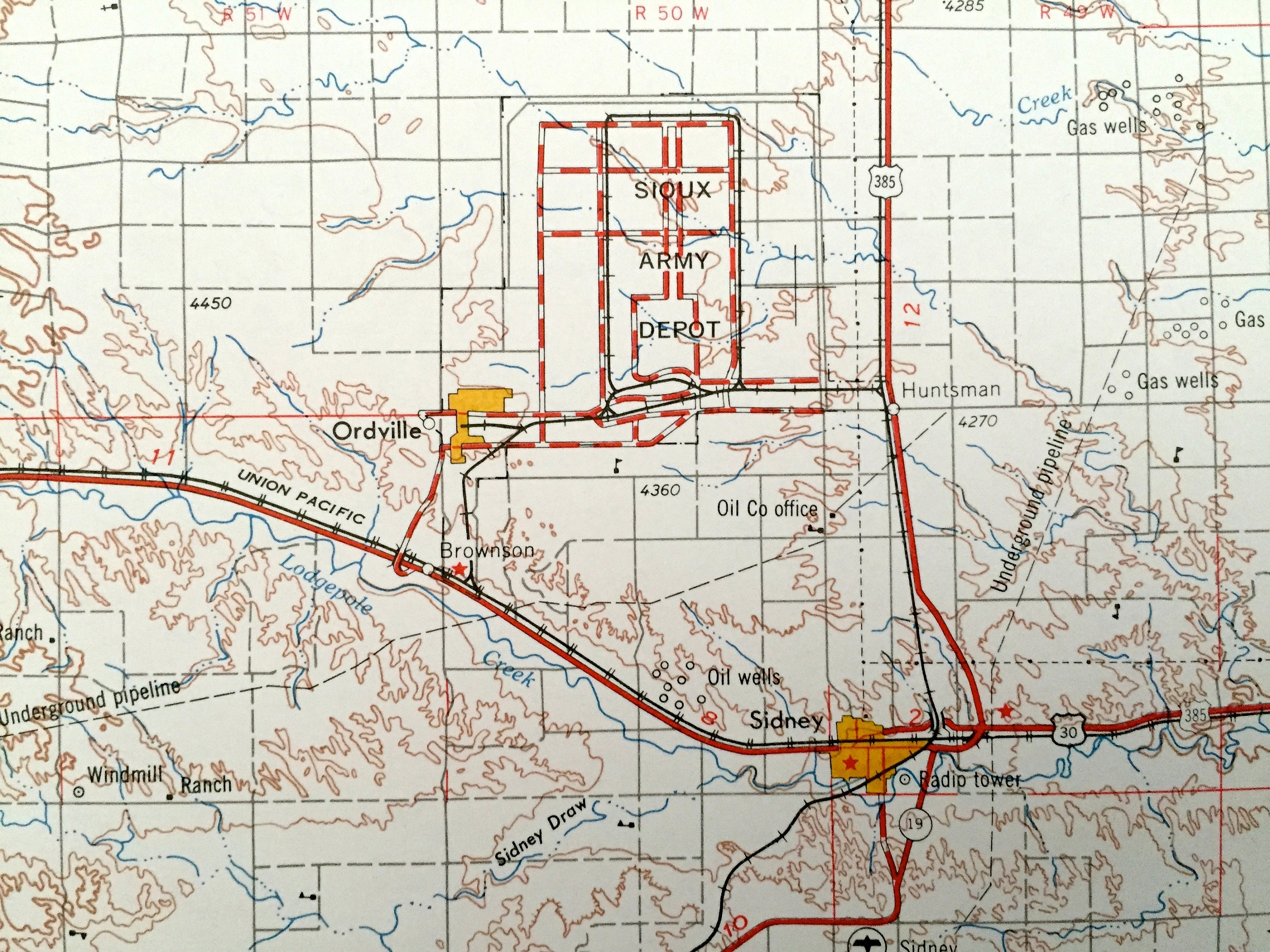 Antique Scottsbluff Nebraska 1954 US Geological Survey Etsy