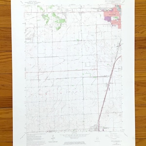 Antique West Kankakee, Illinois 1964 US Geological Survey Topographic Map – Chebanse, Otto, River, Greenwich, Limestone, Iroquois County IL