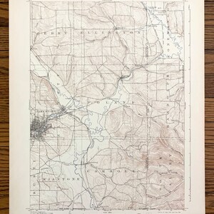 Antique Jamestown, New York 1905 CARTE TOPOGRAPHIQUE DE L’US Geological Survey – Chautauqua, Comté de Cattaraugus, Kennedy, Frewsburg, Ellicott, NY