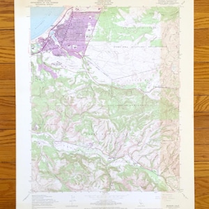 Antike Seaside, Kalifornien 1947 US Geologische Untersuchung Topographische Karte - Monterey Bay, Carmel Valley, Del Rey Oaks, Delmonte, Sand City, CA