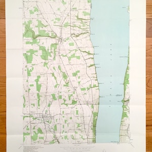 Antike Dundee, New York 1942 US Geological Survey Topographische Karte – Schuyler County, Barrington, Starkey, Milo Torrey Hector Seneca Lake NY