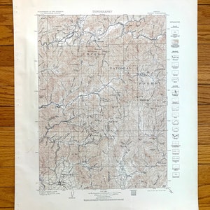 Antique Riddle, Oregon 1904 Mapa topográfico del Servicio Geológico de EE. UU. - Condado de Douglas, Winona, Merlin, Greenback, Perdue, Hugo, Forest Queen OR