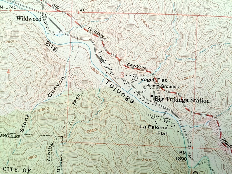 Tujunga Calif Map.pdf Antique Condor Peak, California 1959 US Geological Survey Topographic ...