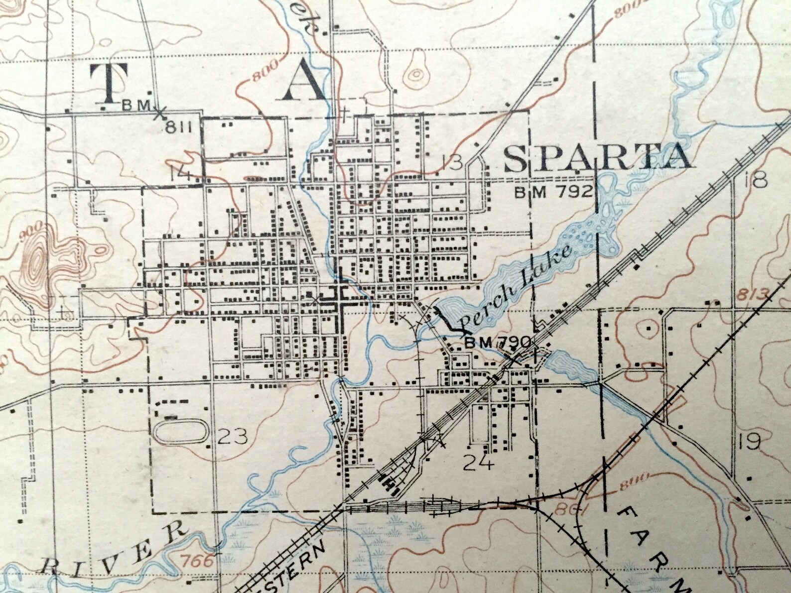 Antique Sparta Wisconsin 1890 US Geological Survey Etsy