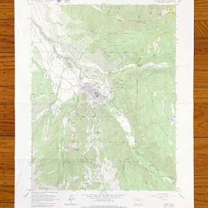 Mapa topográfico antiguo de Aspen, Colorado, 1960, del Servicio Geológico de Estados Unidos: Pitkin, White River, Gunnison, Smuggler, Red Mountain Warren Lake Ski CO