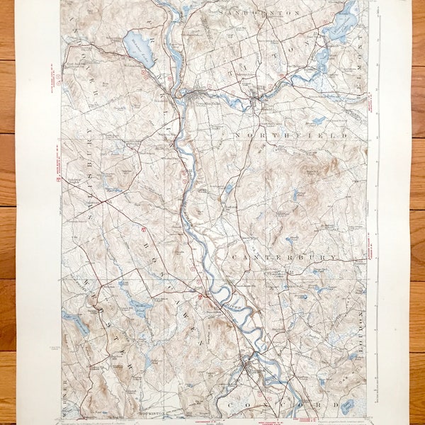 Old Map Boscawen Etsy